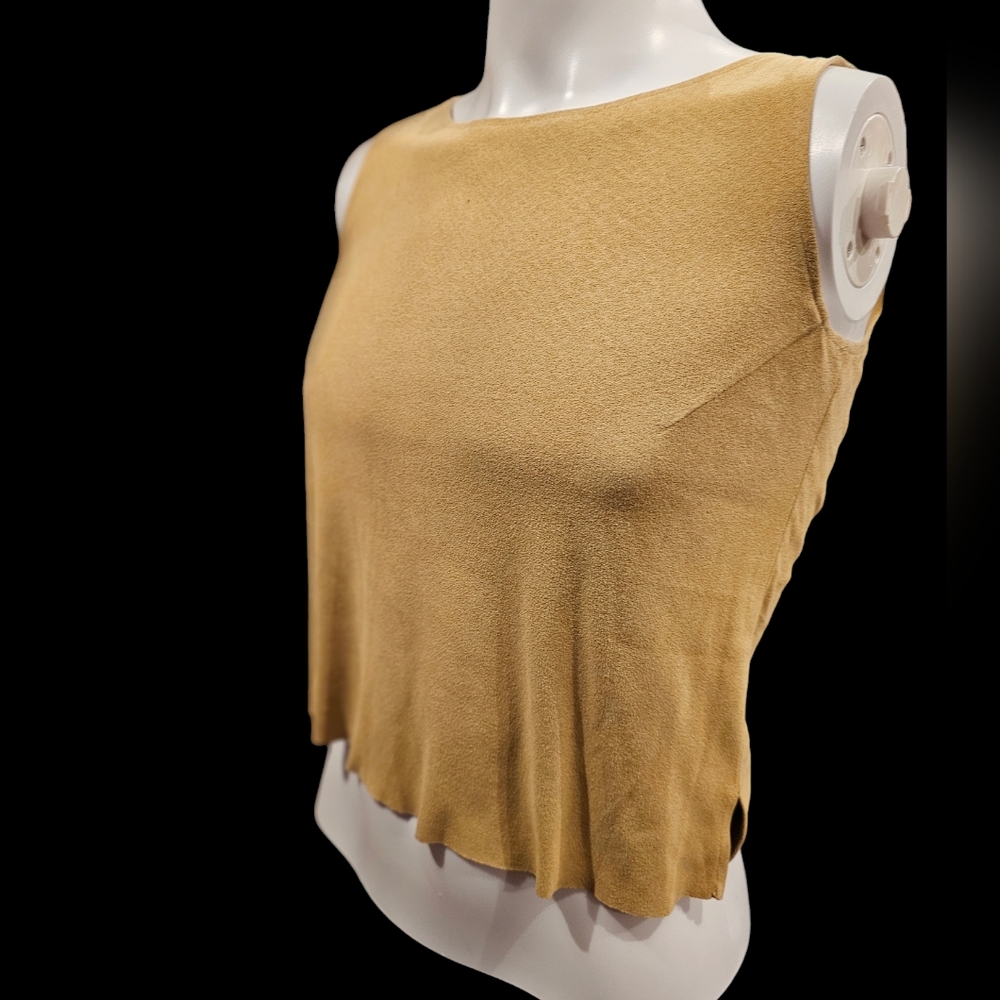 Women's Size Small Tan Sleeveless Top By Rafael